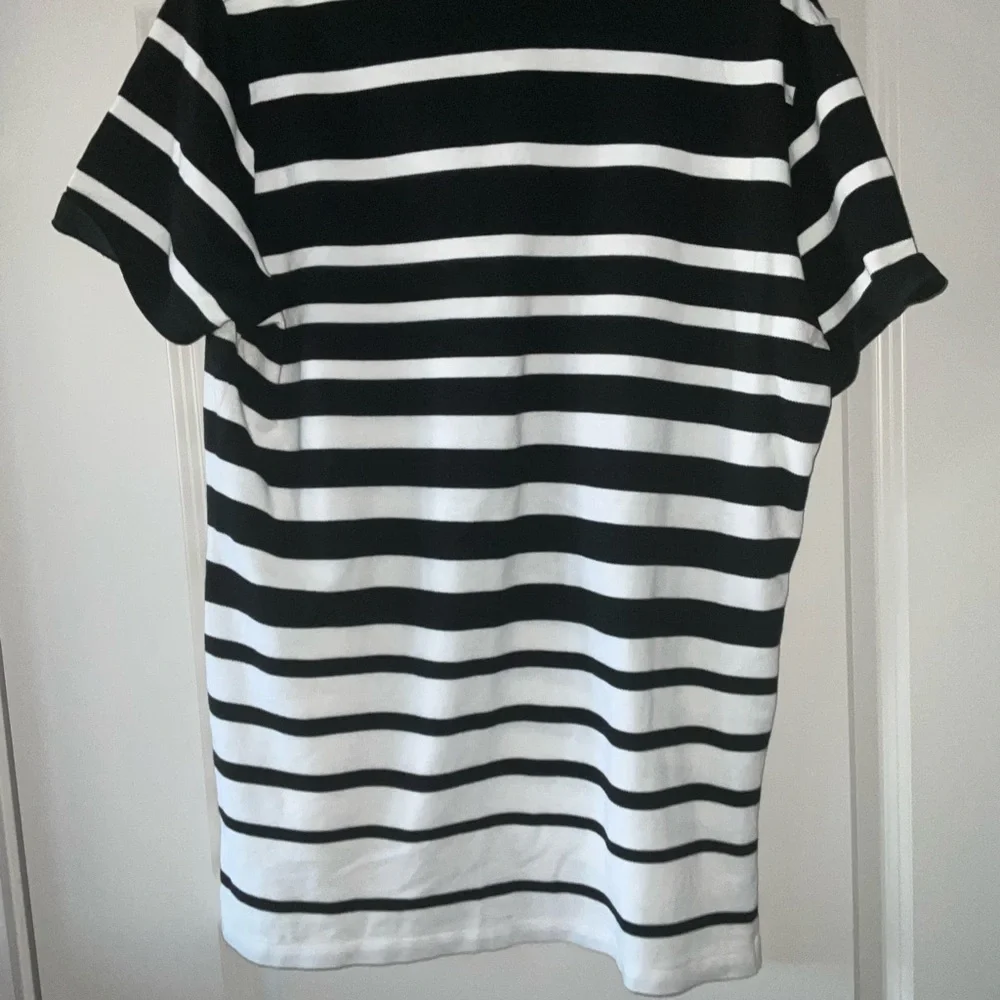 Ralph Lauren Black and White Striped Polo Shirt